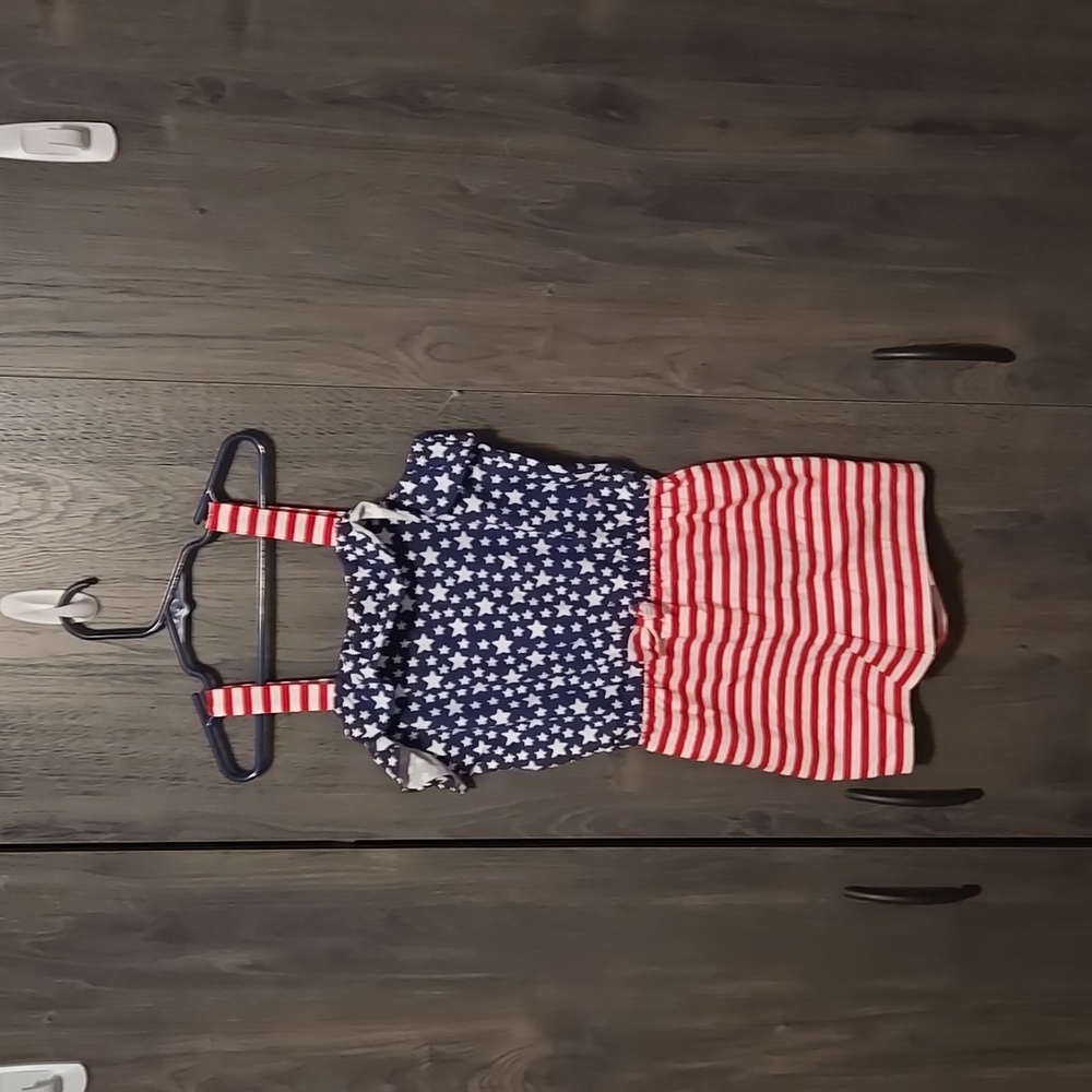 J Khaki Patriotic Romper